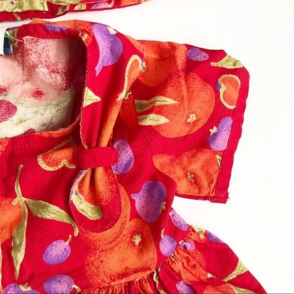 VTG CB kids Girls orange/veggie hat/dress set 3T - Picture 2 of 7